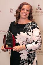 Patty Micks accepts her award