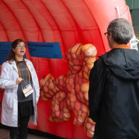 A walk through a giant colon at the Dell Medical School