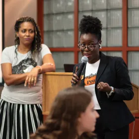 Tiffany Lewis and Thaïs Bass-Moore at the Leadership Summit